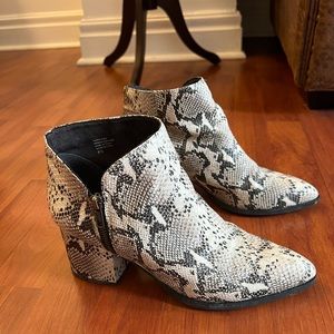Snakeskin Booties